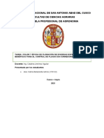 Tarea: Color y Época de Floración de Diversas Especies de Plantas Benéficas para El Control de Plagas en Corredores Biológicos.