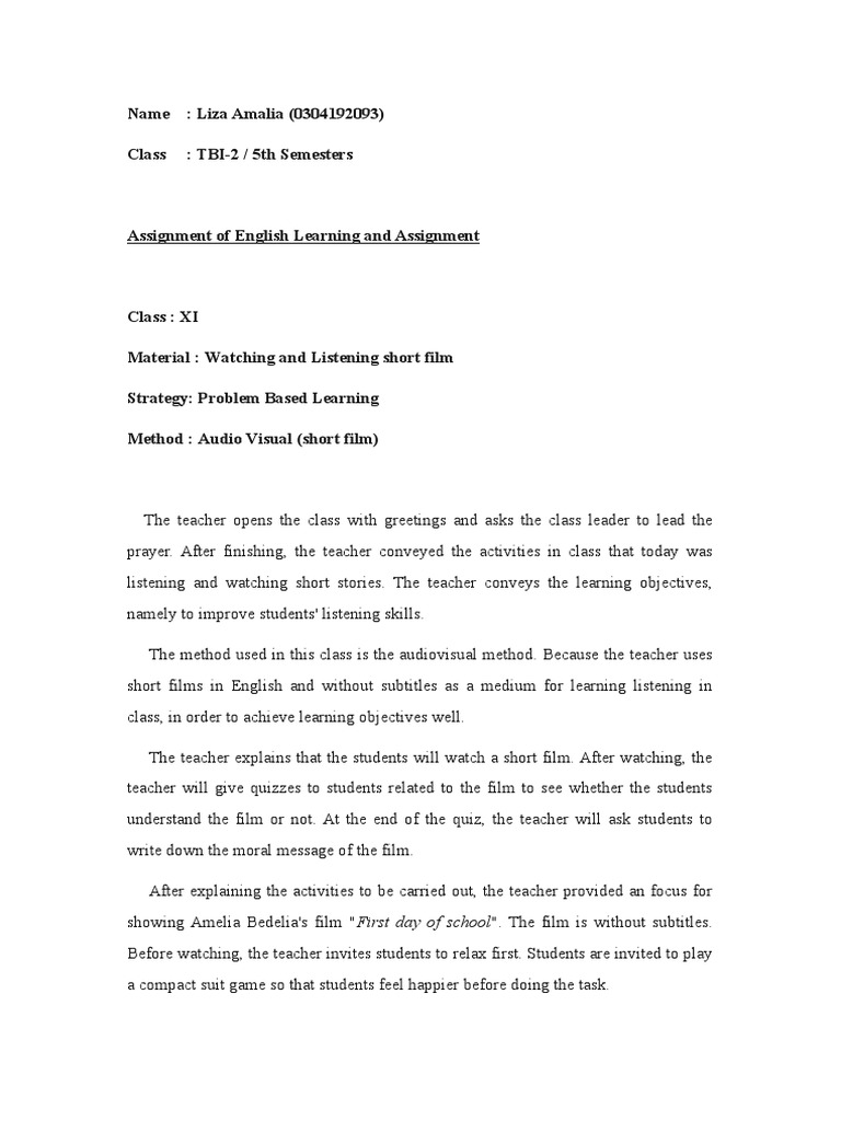 Enhancing Listening Skills through Film | PDF | Educational Assessment ...