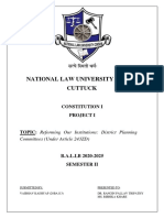 National Law University Odissa Cuttuck: Constitution I Project I