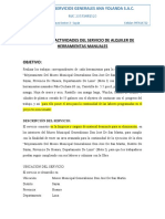 Informe de Alquiler de Herramientas Manuales Museo