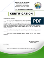 CERTIFICATE FOR Emergency