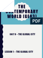 UNIT V - Lesson 1 - The Global City