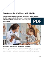 Treatment For Children With ADHD