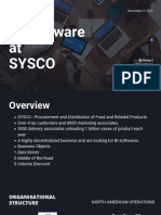BI Software at Sysco: November 2, 2021