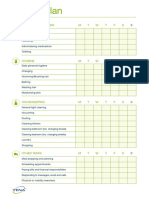 Care Plan: General Caregiving M T W T F S