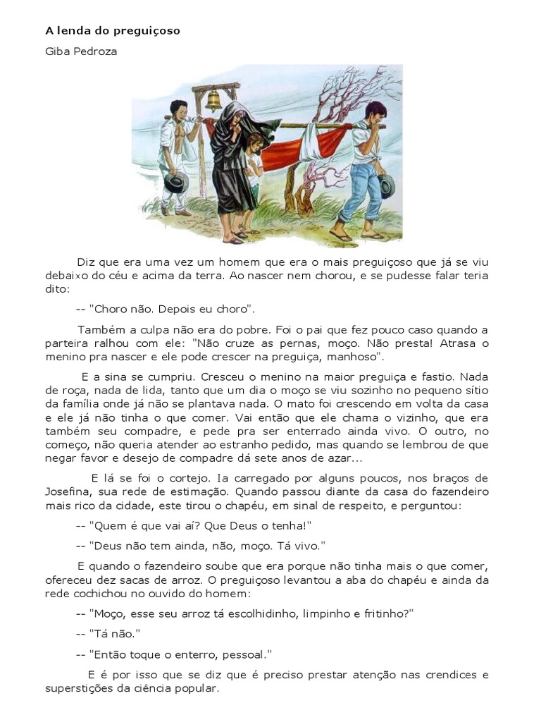 A lenda do preguiçoso | PDF