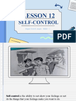LESSON 12- SELF CONTROL