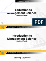 Module 1 Part 2 Introdution To Management Science