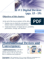 Objectives of This Chapter:: Chapter # 1 Digital Devices (Pgs. 15 - 19)