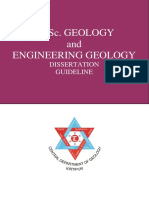 M. Sc. Geology and Engineering Geology: Dissertation Guideline