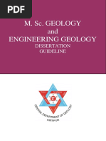 M. Sc. Geology and Engineering Geology: Dissertation Guideline