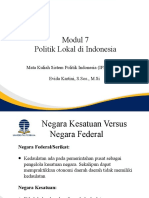 Modul 7 - Politik Lokal Di Indonesia