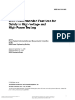 IEEE Recommended Practices For Safety in High-Voltage and High-Power Testing