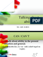 Talking About Ability: Can - Could - Be Able To