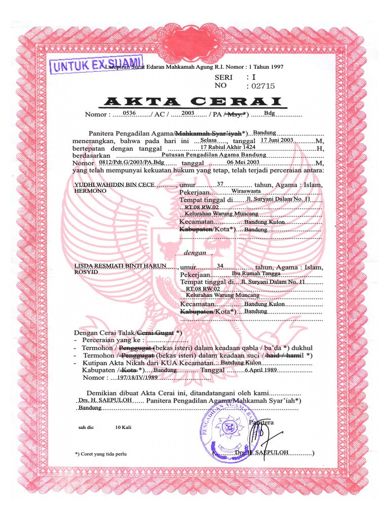Akta Cerai | PDF