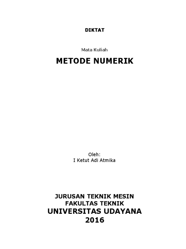 Metode Numerik | PDF