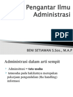 Pengantar Ilmu Administrasi: Beni Setiawan S.Sos., M.A.P