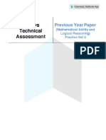 Infosys Technical Assessment Mathematical Ability and Logical Reasoning Practice Set 2 Cef2d746