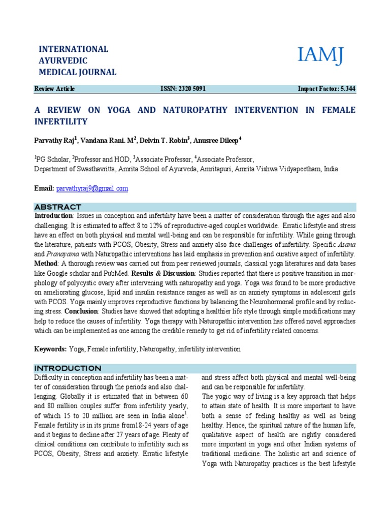International Ayurvedic Medical Journal Review Article ISSN 2320 5091 Impact Factor 5.344