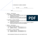 Format in The Preparation of Learning Assignment