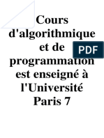 Cours D'algorithmique