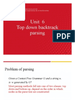 Unit 6 Top Down Backtrack Parsing