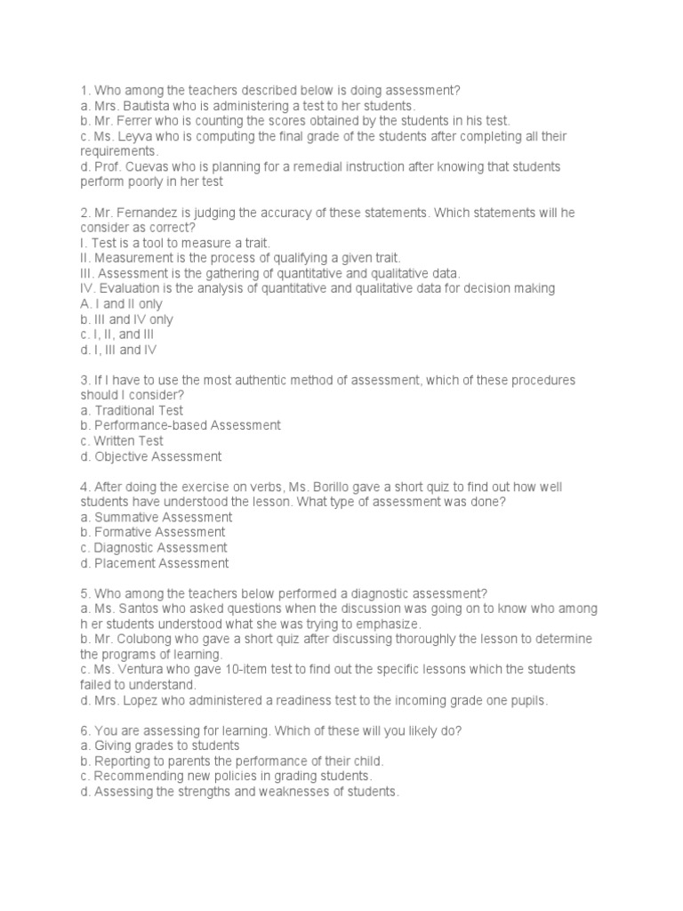 Assessment | PDF | Educational Assessment | Test (Assessment)