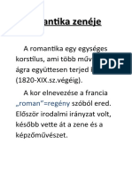 A Romantika Zenéje