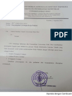 Penyampaian Lowongan Kerja Praktek