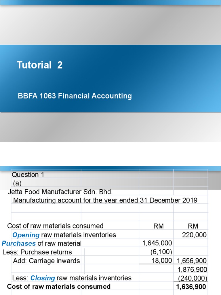 Manufacturing Accounts Overview 2019 | PDF | Equity (Finance) | Expense