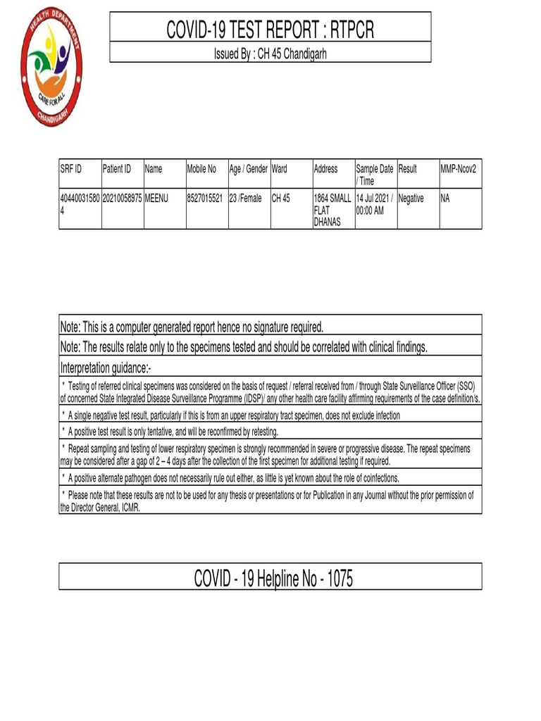 C Ovid 19 Report 1672021 | PDF