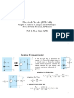 Electrical Circuits (EEE-141) : Source Conversions