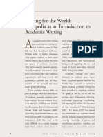 Writing For The World: Wikipedia As An Introduction To Academic Writing
