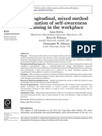 A Longitudinal, Mixed Method Evaluation of Self-Awareness Training in The Workplace