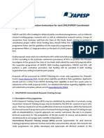Description and Preparation Instructions For Joint DFG/FAPESP Coordinated Programmes