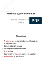 Methodology of Economics: Shaun P. Hargreaves Heap Week 10
