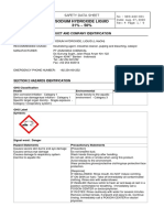 Safety Data Sheet for Sodium Hydroxide Liquid