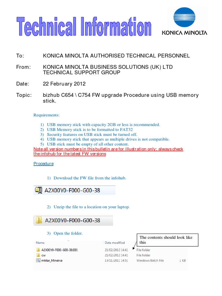 C654/C754 Firmware Upgrade Guide | PDF | Usb Flash Drive | Usb