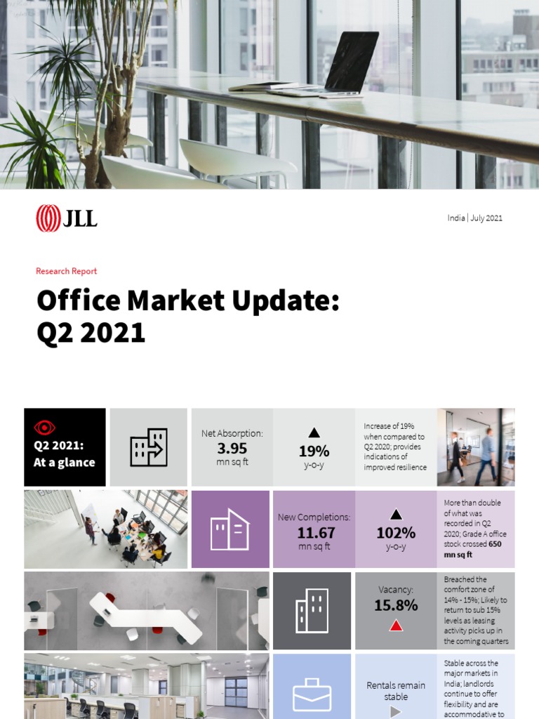 JLL Office Market Update q2 2021 PDF Renting Landlord