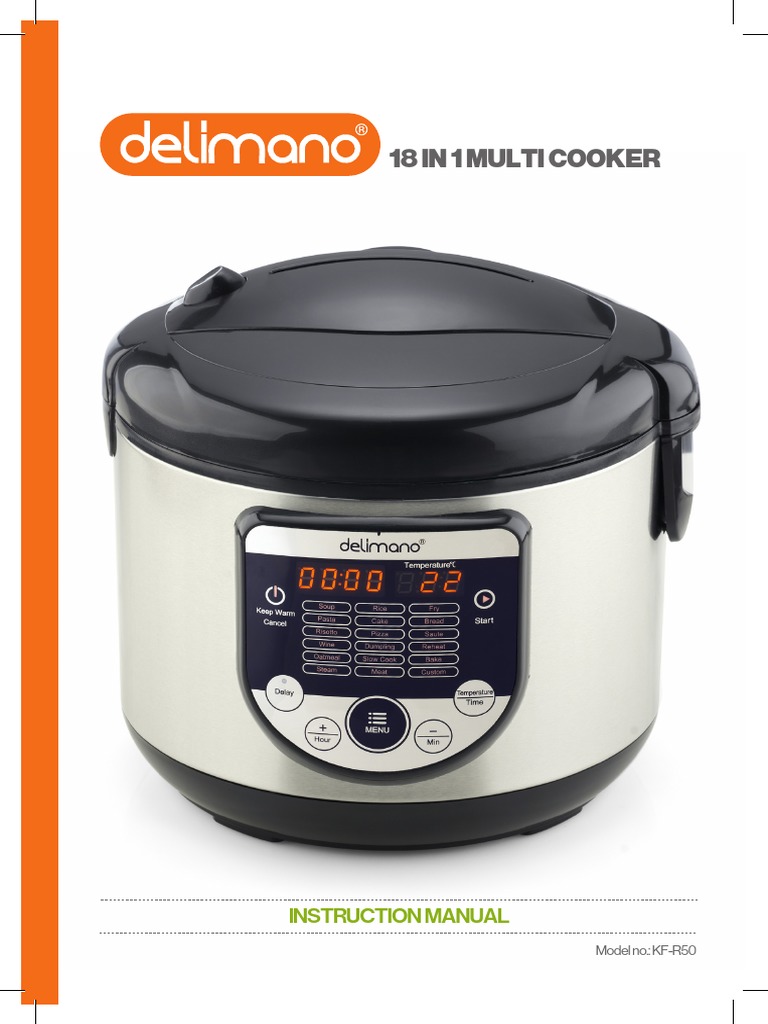 Multicooker 18v1 Manual PDF Cookware And Bakeware Kitchen Stove