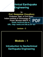 Geotechnical Earthquake Engineering: Prof. Deepankar Choudhury