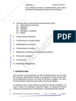 Técnicas Métodos Procesos y Procedimientos Para Realizar El Conformado de Elementos de Chapa de Los Vehículos