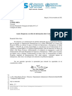 Oficio Respuesta de La OPS/OMS Al Concejo de Cartagena