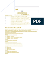 Tutoriel Excel en pdf