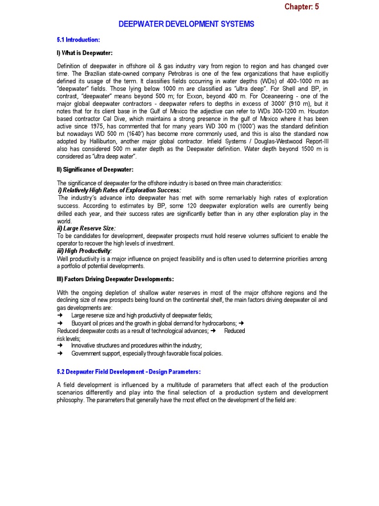 Deepwater Development Systems Overview | PDF | Petroleum Reservoir ...