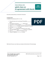 Take An English Class On Subject-Verb Agreement With Sarah