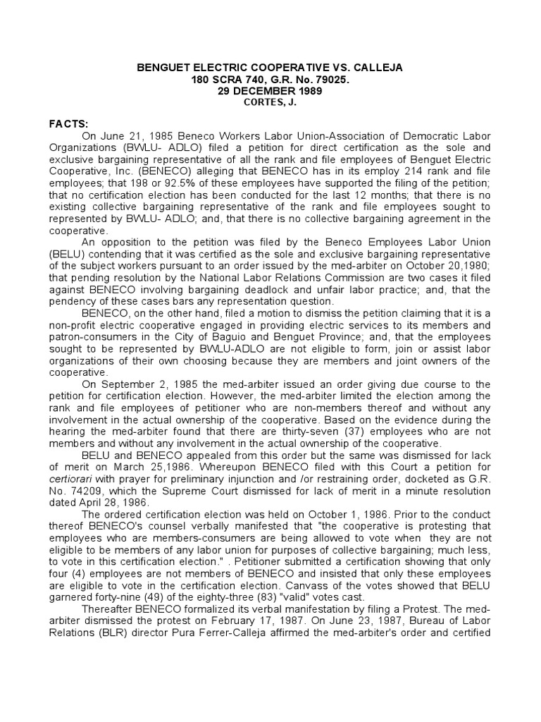 Benguet Electric Cooperative VS | Download Free PDF | Employment ...