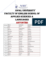 VIT Bhopal University Faculty of English School of Applied Sciences & Languages