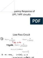 Frequency Response of LPF / HPF Circuits