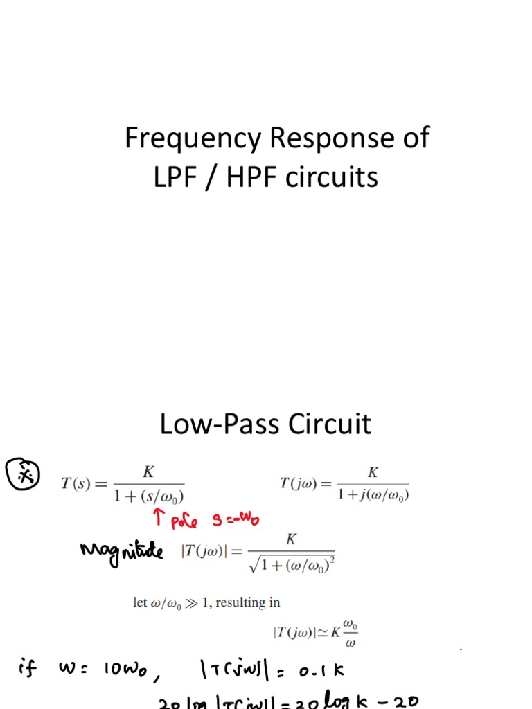 Frequency Response of LPF / HPF Circuits PDF